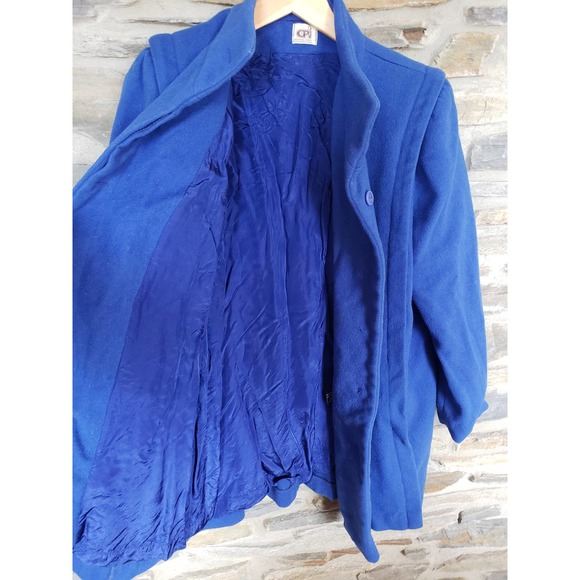 VTG Blue Wool Coat Small/Medium - Picture 2 of 6